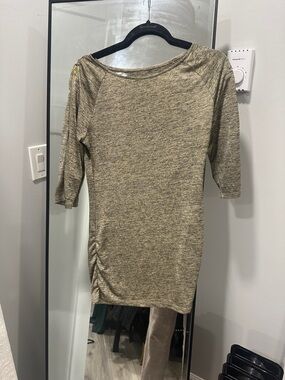 INC International Concepts Heathered Olive Green Boatneck Tunic